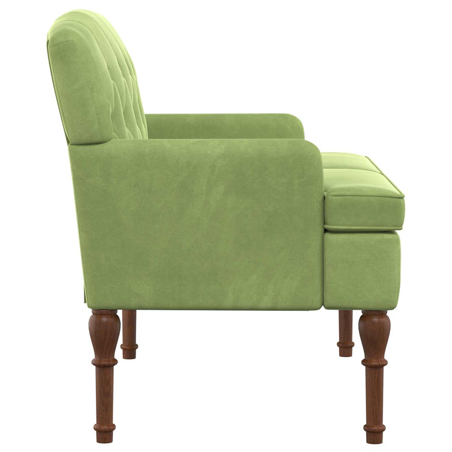 Loungebank met knopencomfort Lichtgroen 111 x 65 x 79 cm
