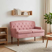 Loungebank roze fluweel 111x65x79 cm