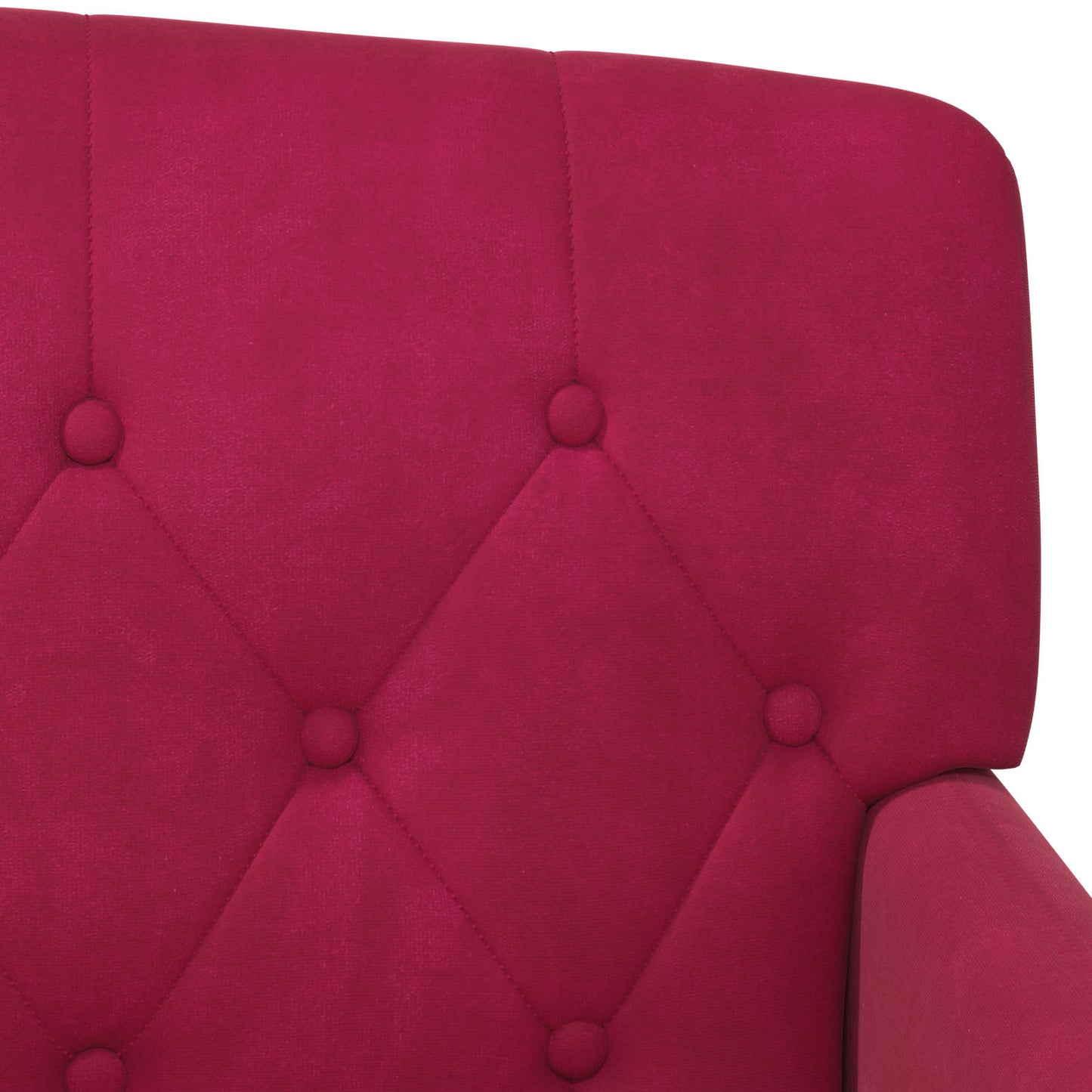 Loungebank met knopencomfort Wijnrood 111 x 65 x 79 cm Fluweel