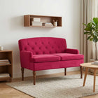 Loungebank met knopencomfort Wijnrood 111 x 65 x 79 cm Fluweel