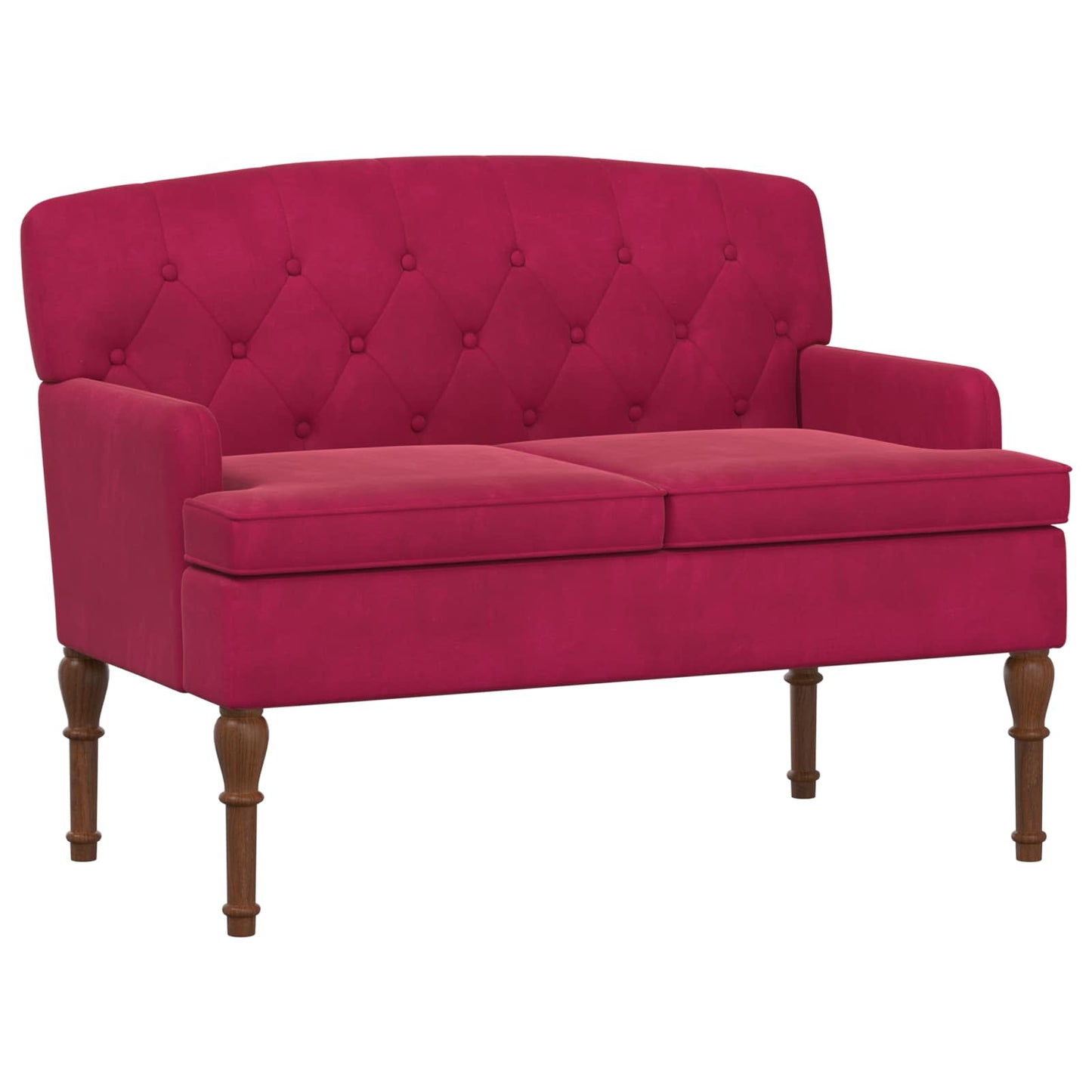 Loungebank met knopencomfort Wijnrood 111 x 65 x 79 cm Fluweel
