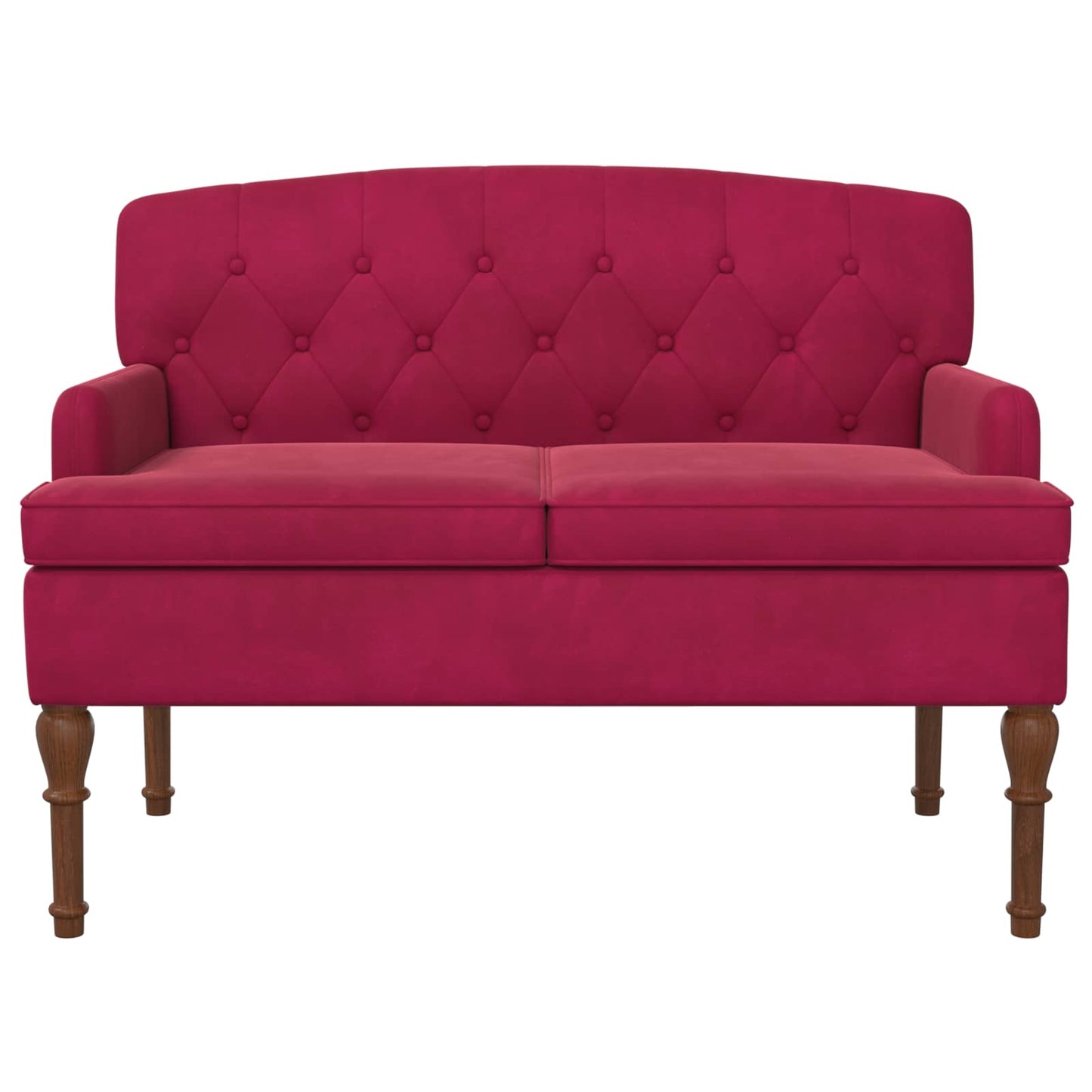 Loungebank met knopencomfort Wijnrood 111 x 65 x 79 cm Fluweel