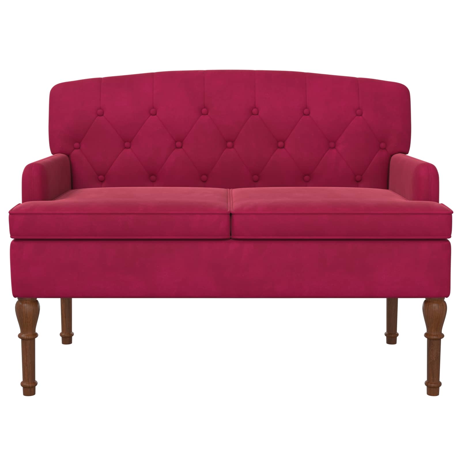 Loungebank met knopencomfort Wijnrood 111 x 65 x 79 cm Fluweel