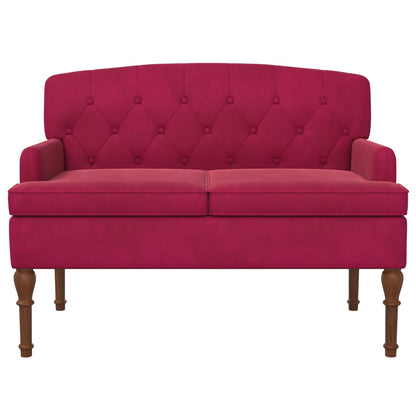 Loungebank met knopencomfort Wijnrood 111 x 65 x 79 cm Fluweel