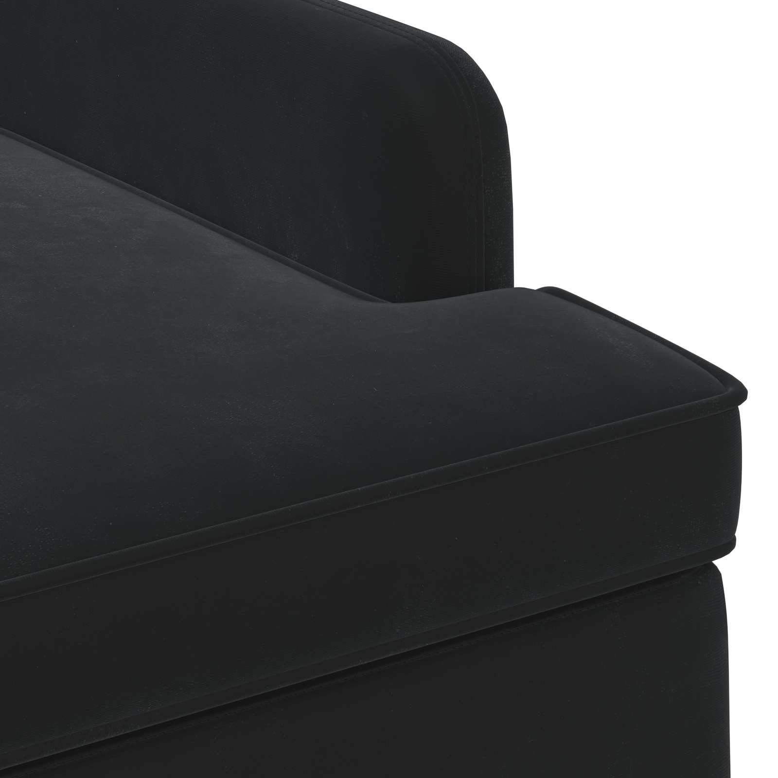 Loungebank met knopencomfort Zwart 111 x 65 x 79 cm Fluweel