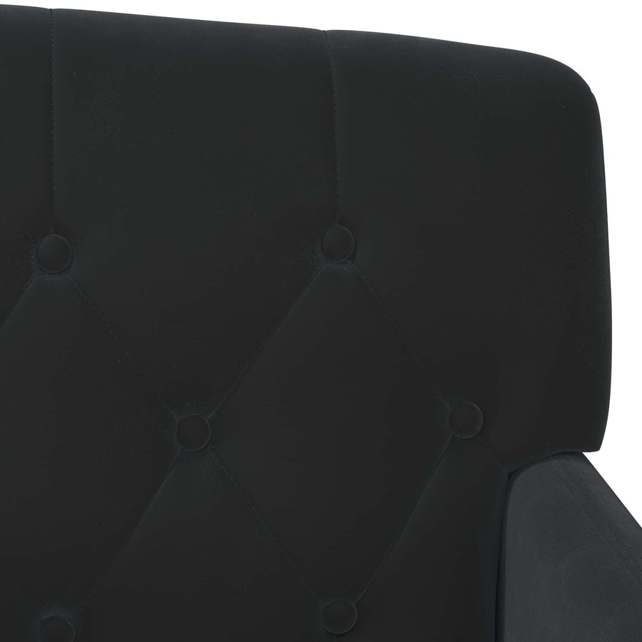 Loungebank met knopencomfort Zwart 111 x 65 x 79 cm Fluweel