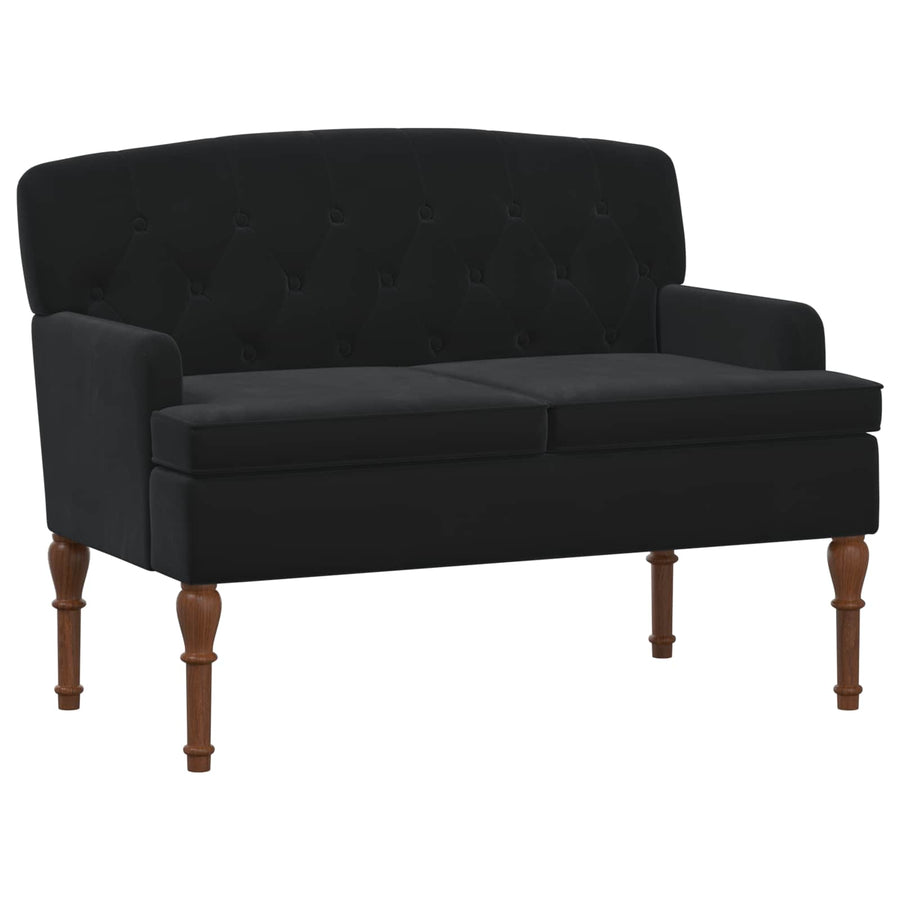 Loungebank met knopencomfort Zwart 111 x 65 x 79 cm Fluweel