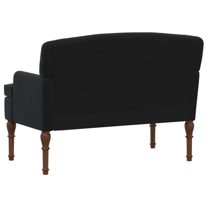 Loungebank met knopencomfort Zwart 111 x 65 x 79 cm Fluweel