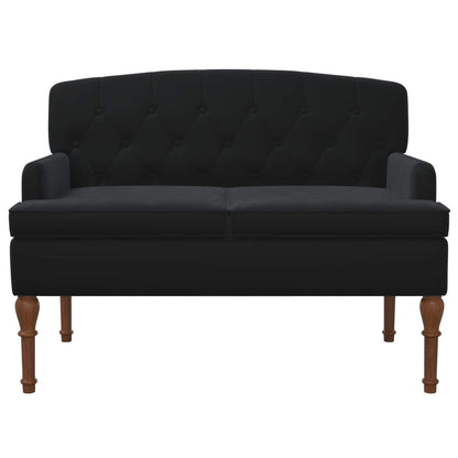 Loungebank met knopencomfort Zwart 111 x 65 x 79 cm Fluweel