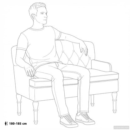 Loungebank met knopencomfort Zwart 111 x 65 x 79 cm Fluweel