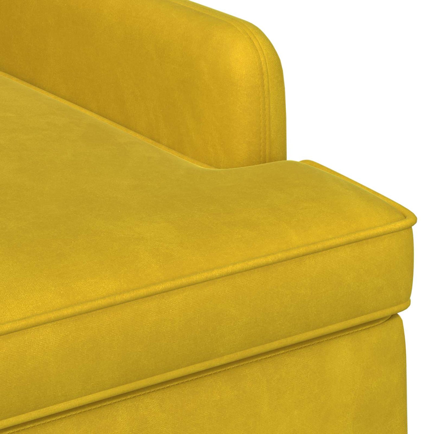 Loungebank met knopencomfort Lichtgeel 111 x 65 x 79 cm Fluweel