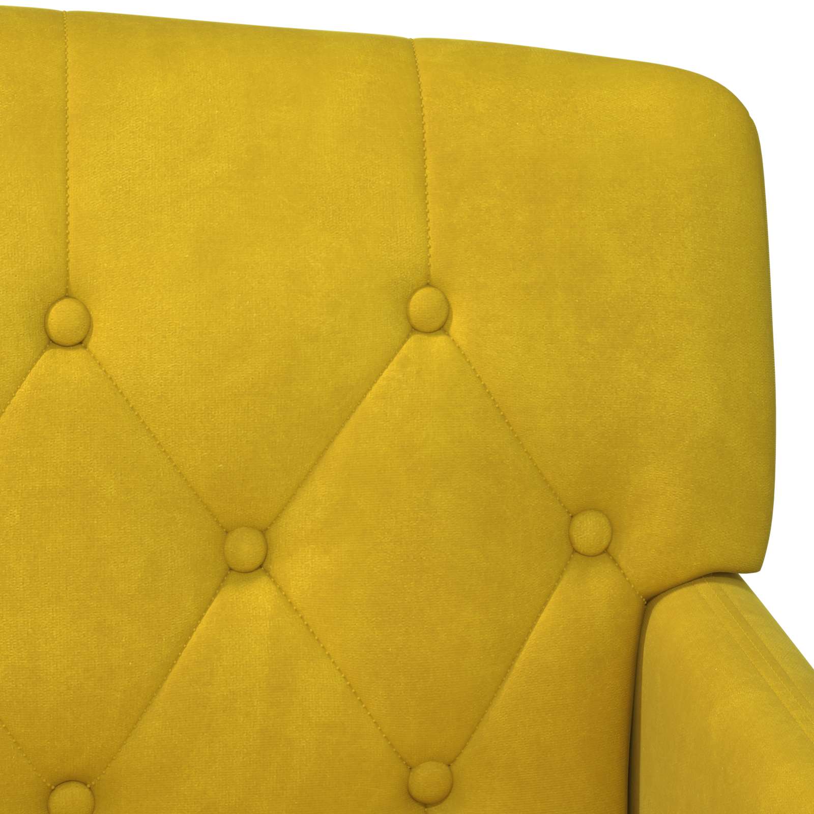 Loungebank met knopencomfort Lichtgeel 111 x 65 x 79 cm Fluweel