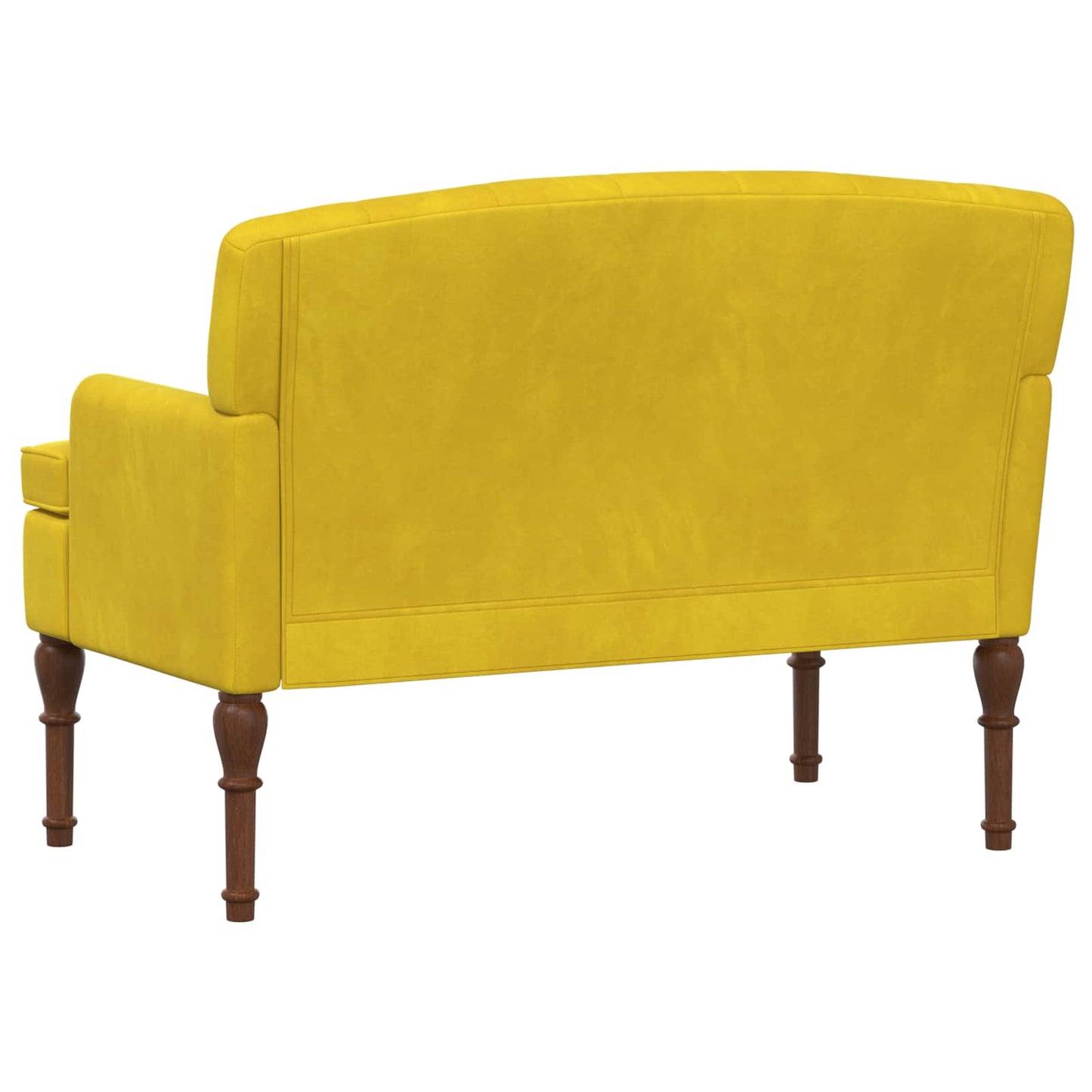 Loungebank met knopencomfort Lichtgeel 111 x 65 x 79 cm Fluweel