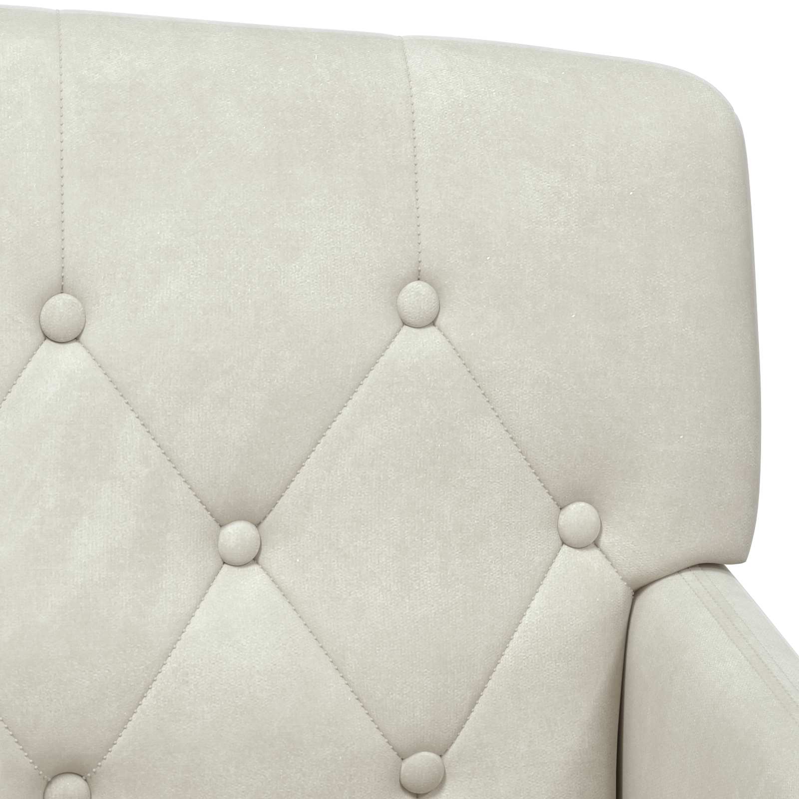 Loungebank met knopencomfort Crèmekleurig 111 x 65 x 79 cm