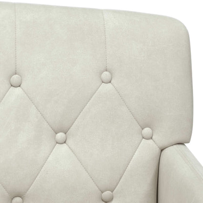 Loungebank met knopencomfort Crèmekleurig 111 x 65 x 79 cm