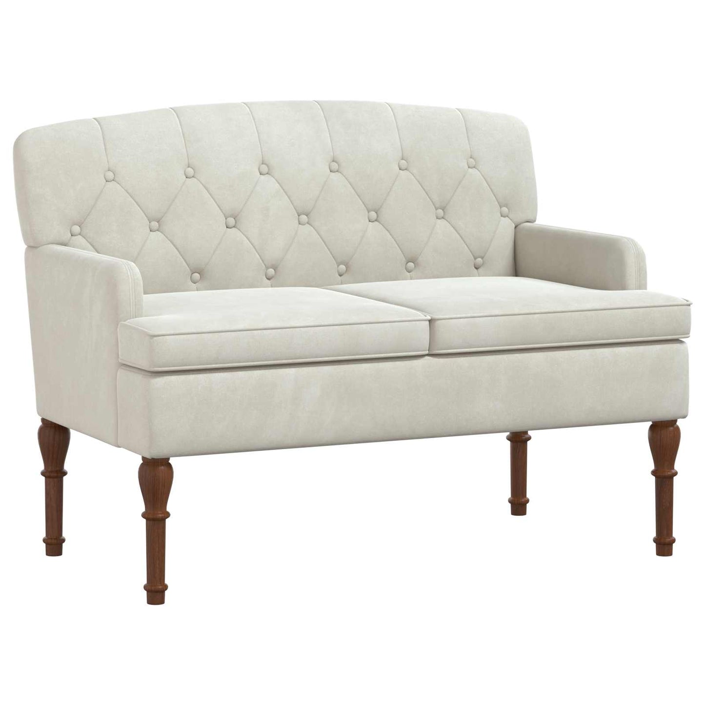 Loungebank met knopencomfort Crèmekleurig 111 x 65 x 79 cm
