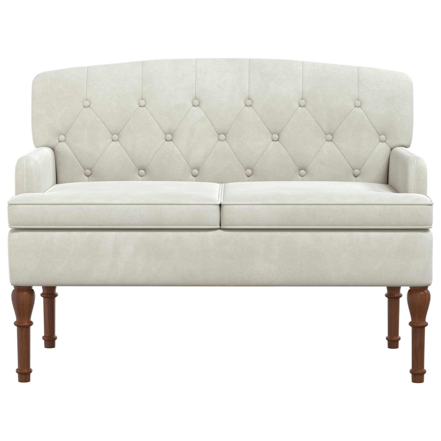 Loungebank met knopencomfort Crèmekleurig 111 x 65 x 79 cm