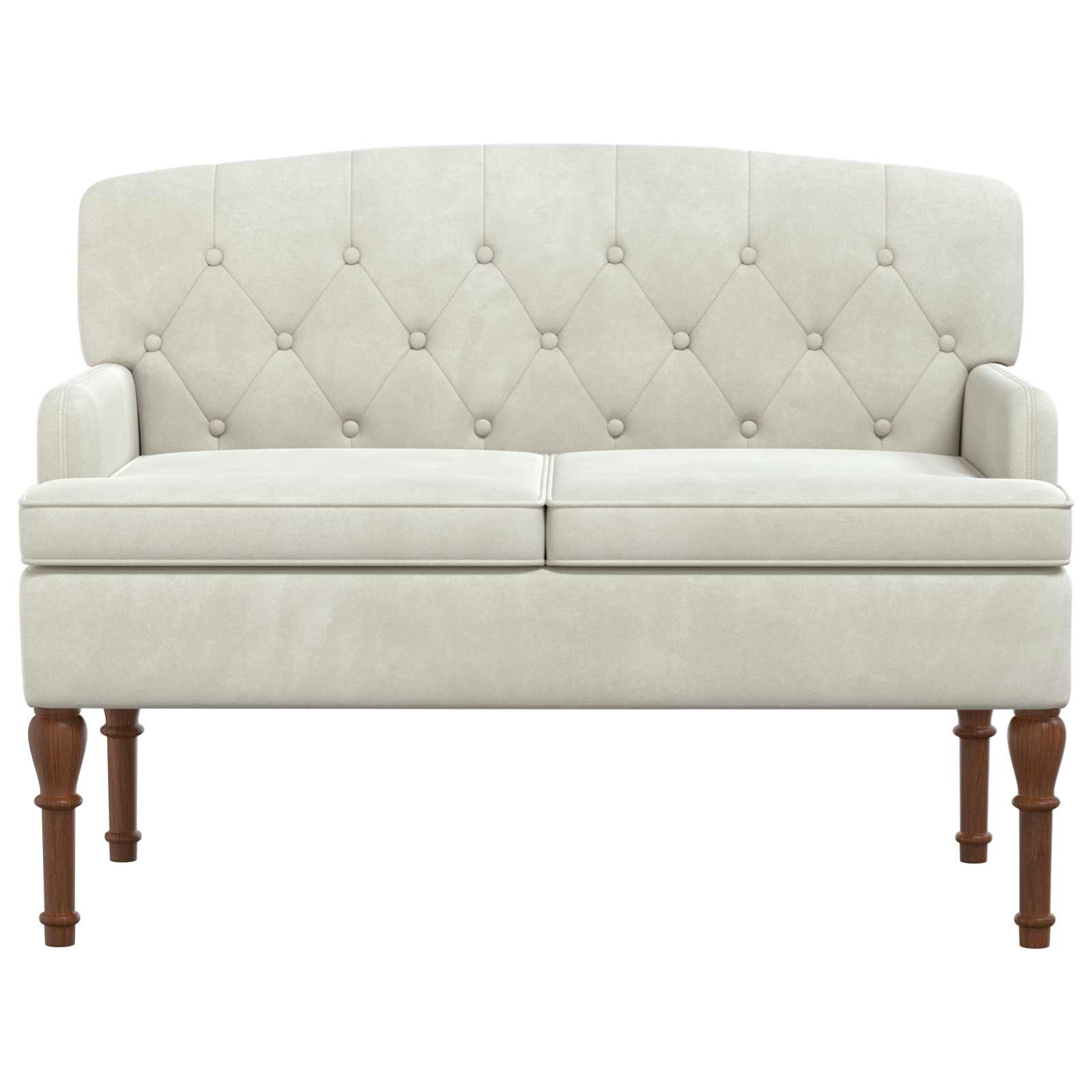Loungebank met knopencomfort Crèmekleurig 111 x 65 x 79 cm
