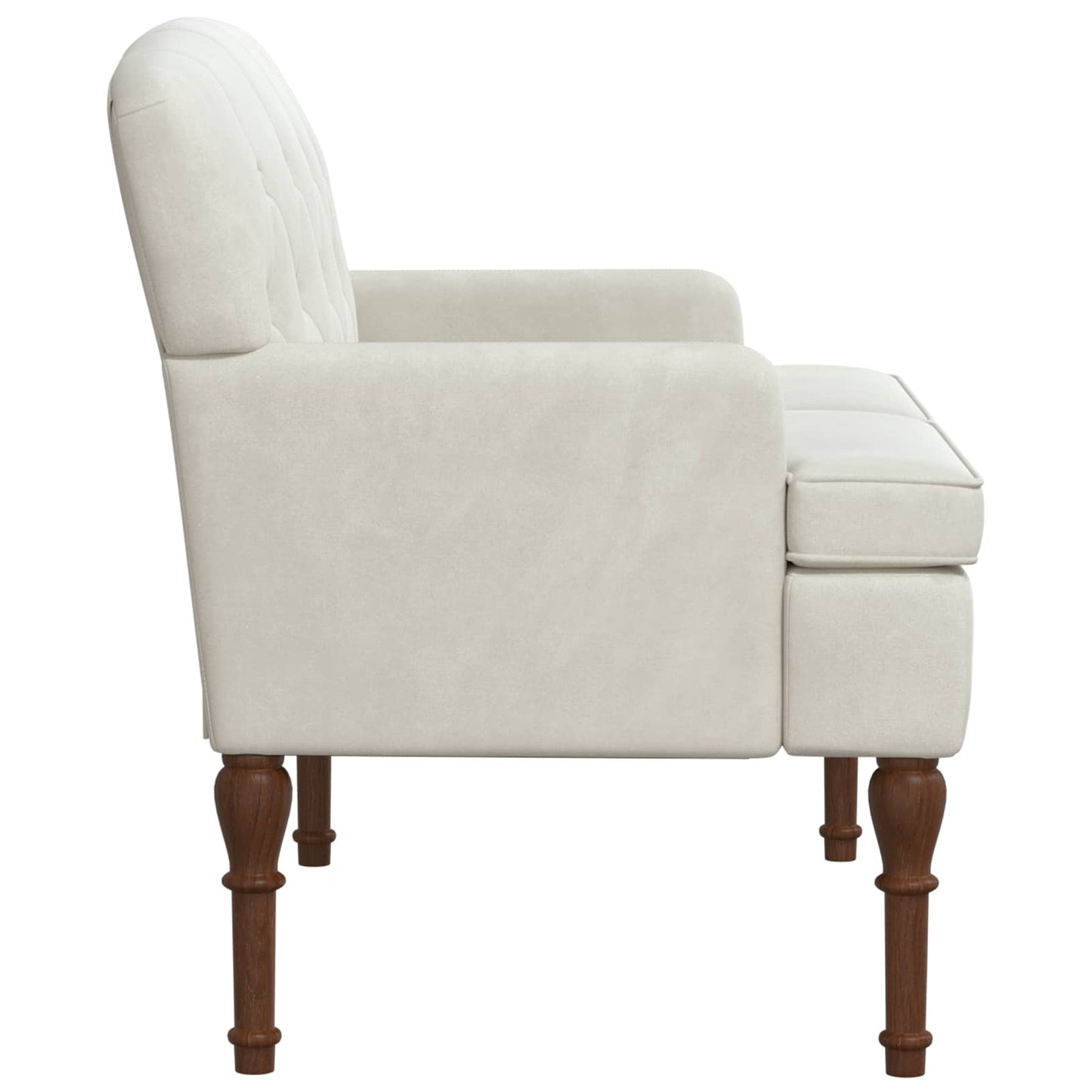Loungebank met knopencomfort Crèmekleurig 111 x 65 x 79 cm