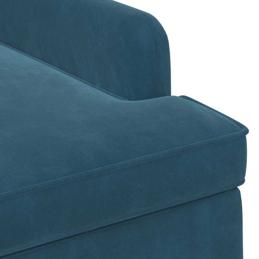 Loungebank met knopencomfort Blauw 111 x 65 x 79 cm Fluweel