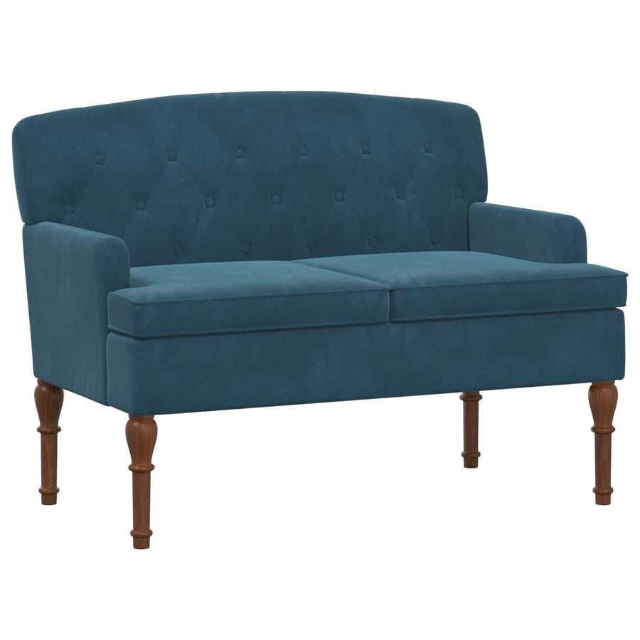 Loungebank met knopencomfort Blauw 111 x 65 x 79 cm Fluweel