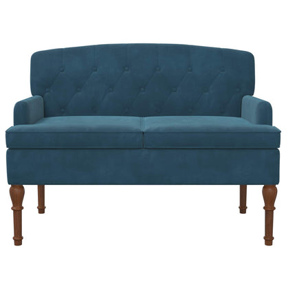 Loungebank met knopencomfort Blauw 111 x 65 x 79 cm Fluweel