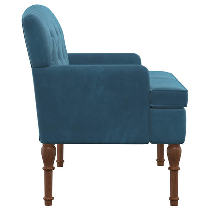 Loungebank met knopencomfort Blauw 111 x 65 x 79 cm Fluweel