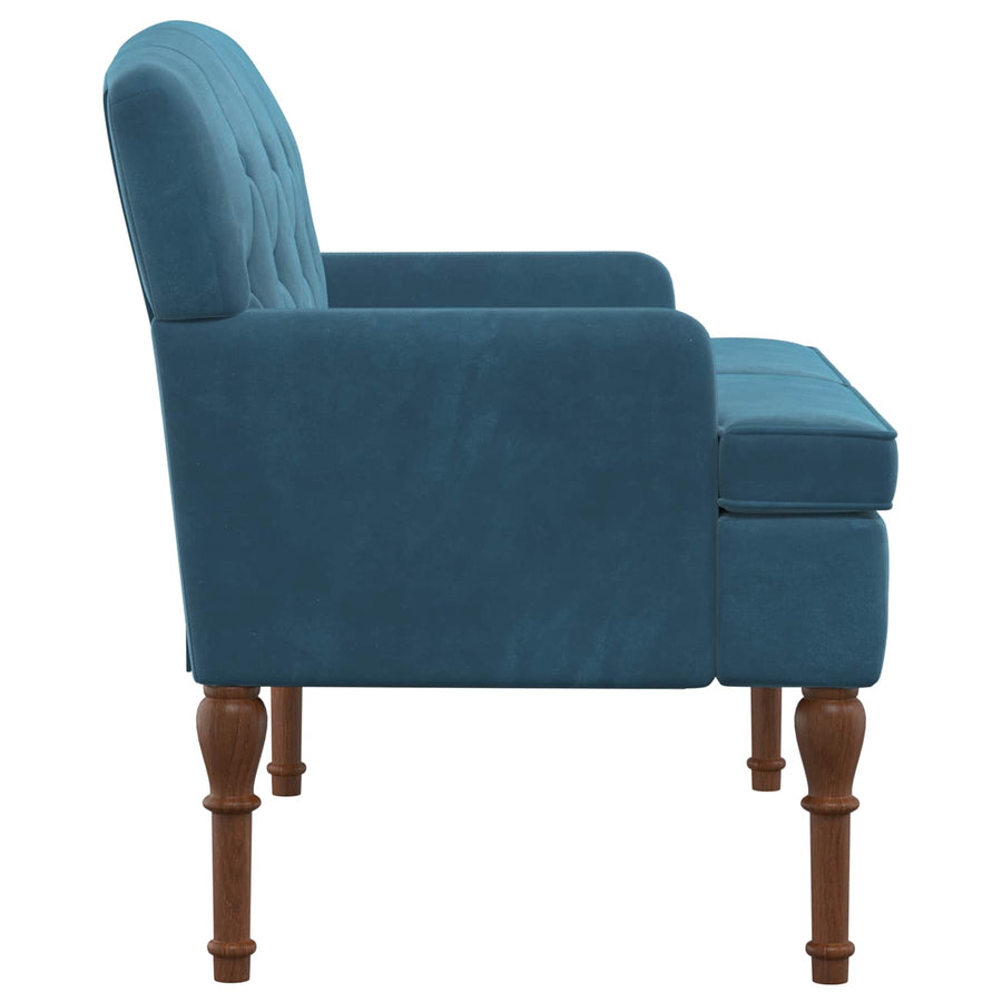 Loungebank met knopencomfort Blauw 111 x 65 x 79 cm Fluweel