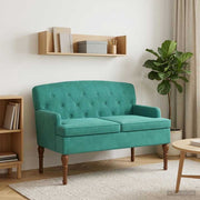 Loungebank 111x65x79 cm turquoise fluweel
