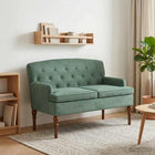 Loungebank met knopencomfort Zeegroen 111 x 65 x 79 cm Fluweel