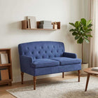 Loungebank met knopencomfort Politieblauw 111 x 65 x 79 cm