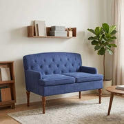 Loveseat 111x65x79 cm politieblauw fluweel