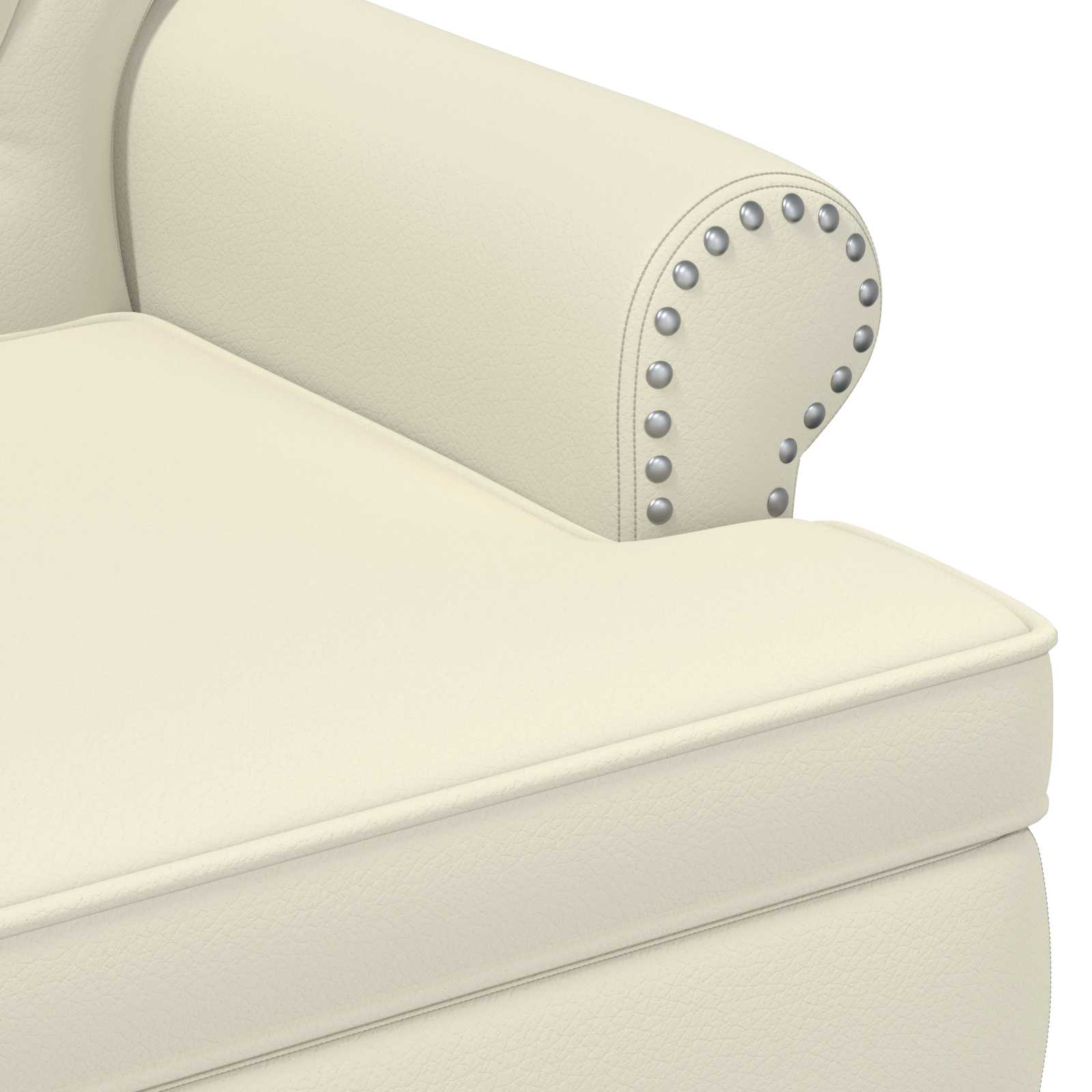 Loungebank met knopencomfort Crèmekleurig 120 x 65 x 77 cm