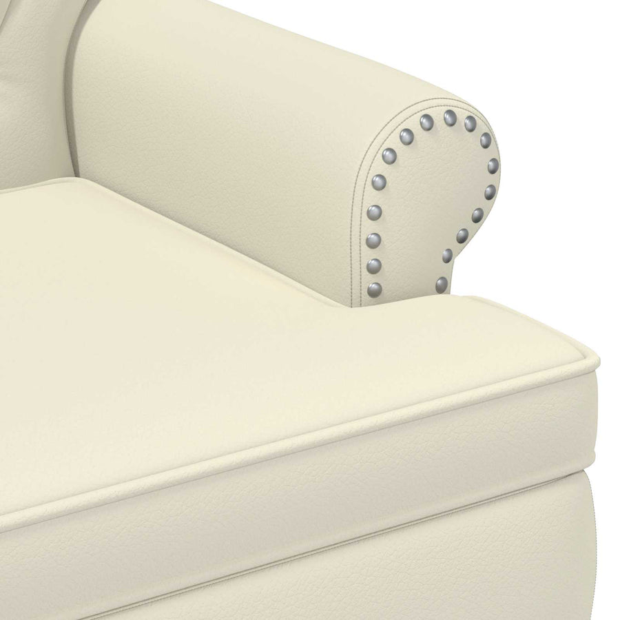 Loungebank met knopencomfort Crèmekleurig 120 x 65 x 77 cm