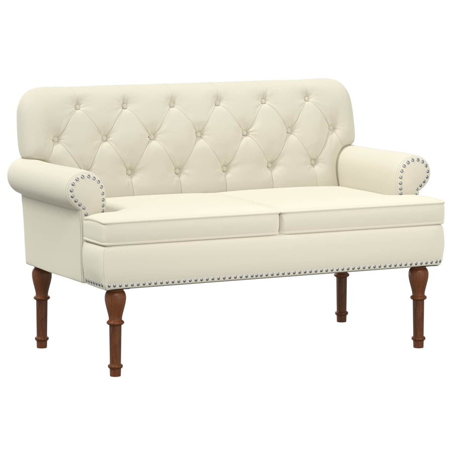 Loungebank met knopencomfort Crèmekleurig 120 x 65 x 77 cm