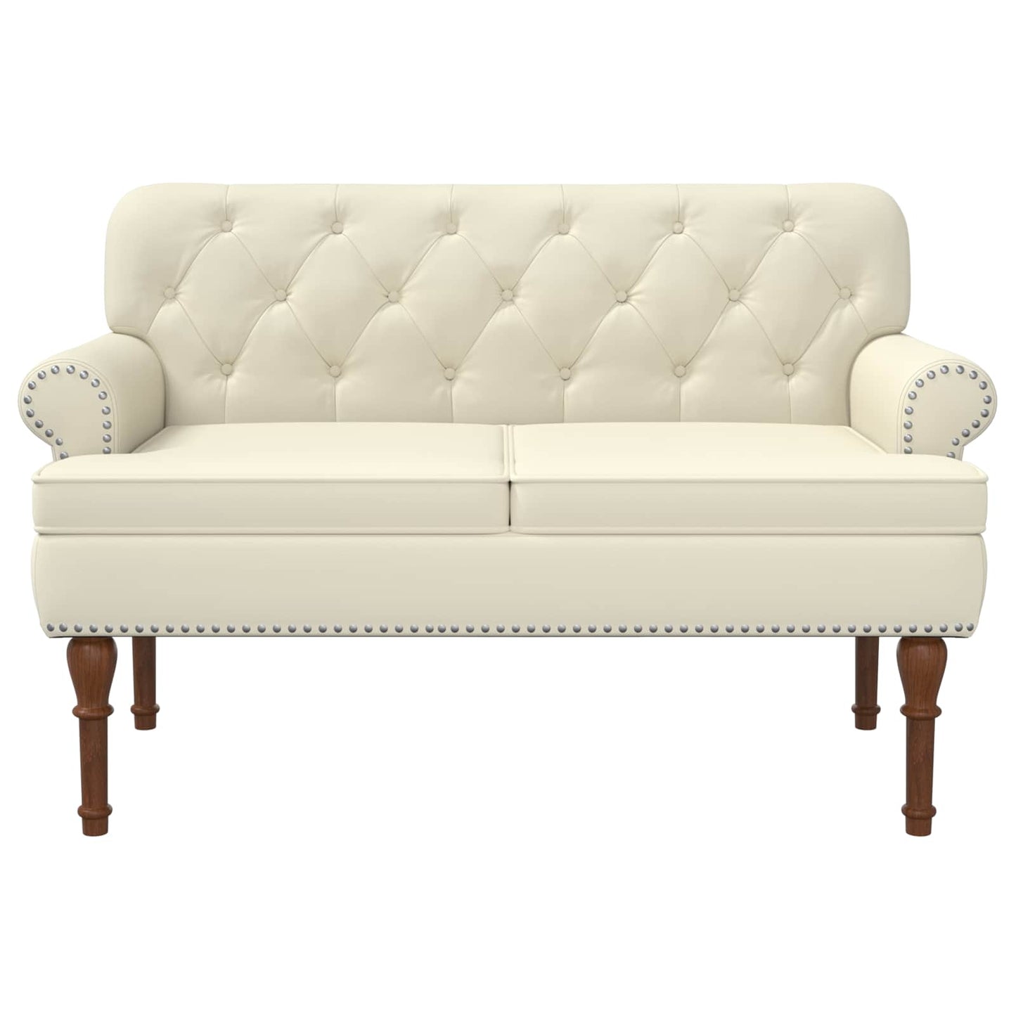 Loungebank met knopencomfort Crèmekleurig 120 x 65 x 77 cm