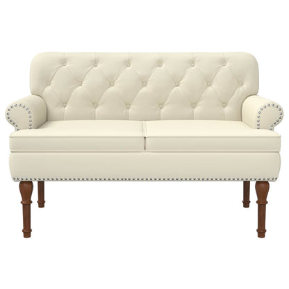 Loungebank met knopencomfort Crèmekleurig 120 x 65 x 77 cm