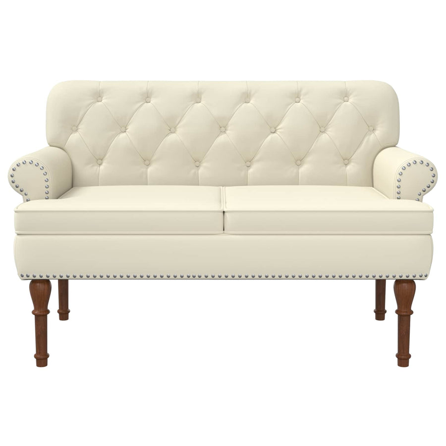 Loungebank met knopencomfort Crèmekleurig 120 x 65 x 77 cm