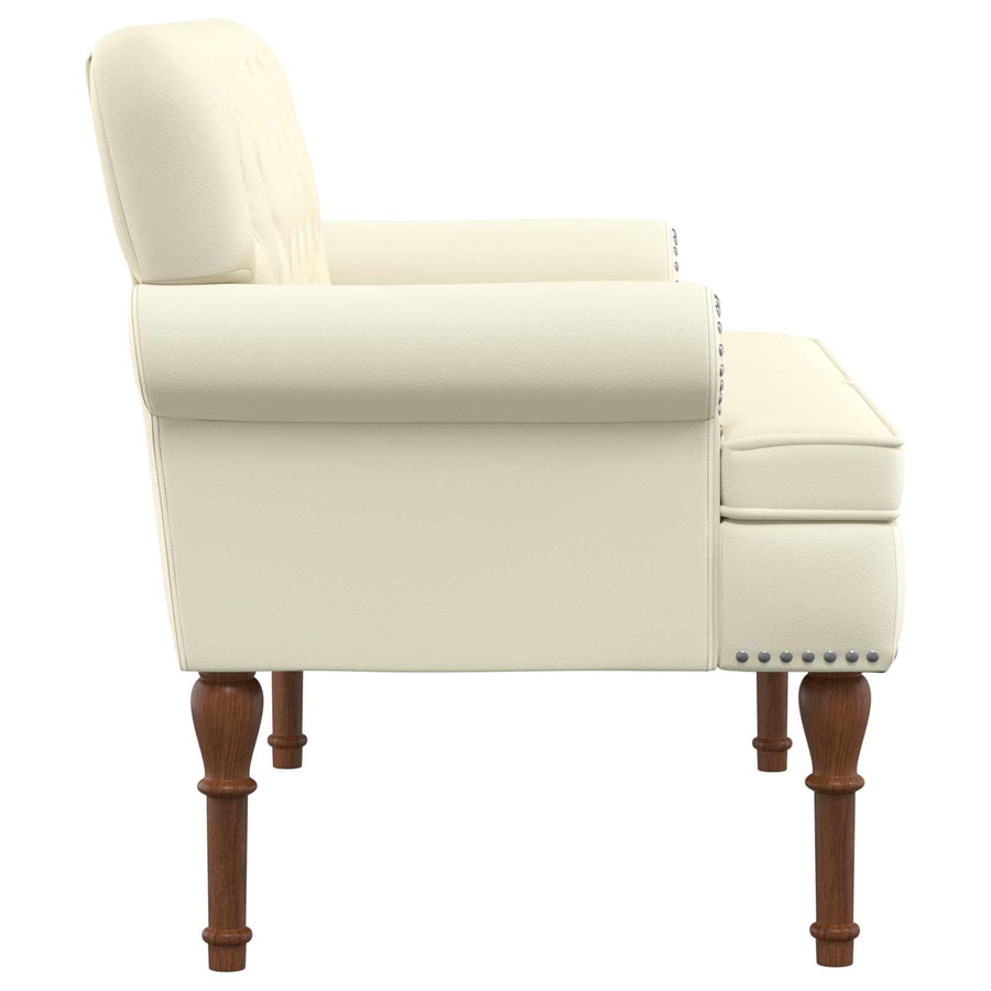 Loungebank met knopencomfort Crèmekleurig 120 x 65 x 77 cm