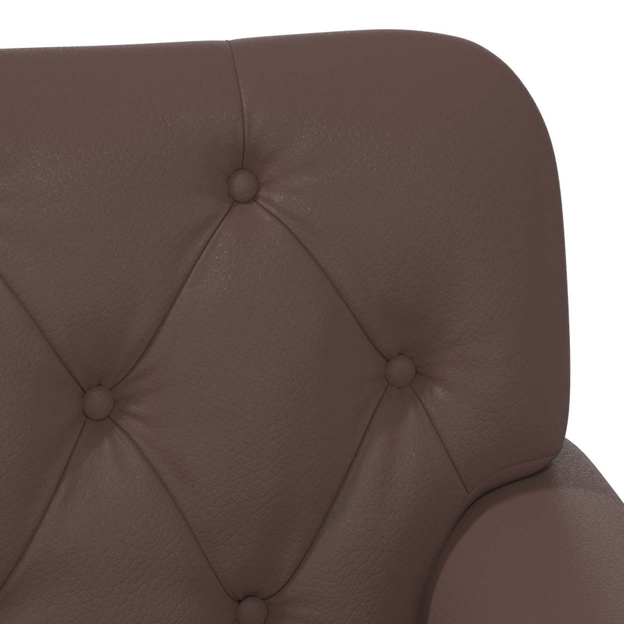 Loungebank met knopencomfort Bruin 120 x 65 x 77 cm Kunstleer
