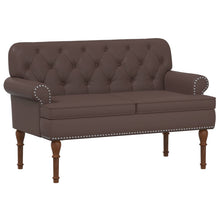 Loungebank met knopencomfort Bruin 120 x 65 x 77 cm Kunstleer