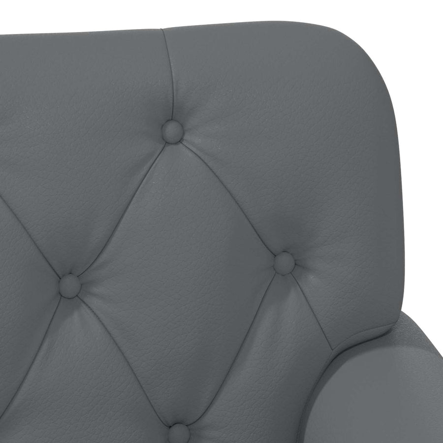 Loungebank met knopencomfort Grijs 120 x 65 x 77 cm Kunstleer