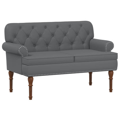 Loungebank met knopencomfort Grijs 120 x 65 x 77 cm Kunstleer