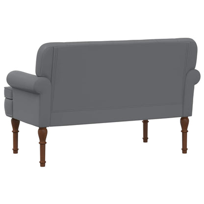 Loungebank met knopencomfort Grijs 120 x 65 x 77 cm Kunstleer