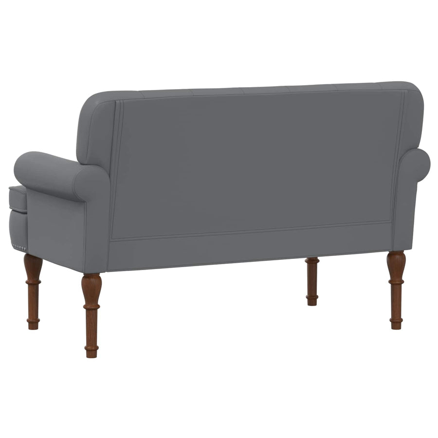 Loungebank met knopencomfort Grijs 120 x 65 x 77 cm Kunstleer