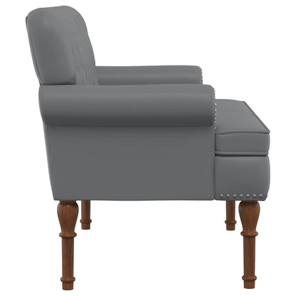 Loungebank met knopencomfort Grijs 120 x 65 x 77 cm Kunstleer