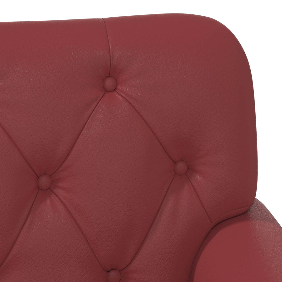 Loungebank met knopencomfort Wijnrood 120 x 65 x 77 cm