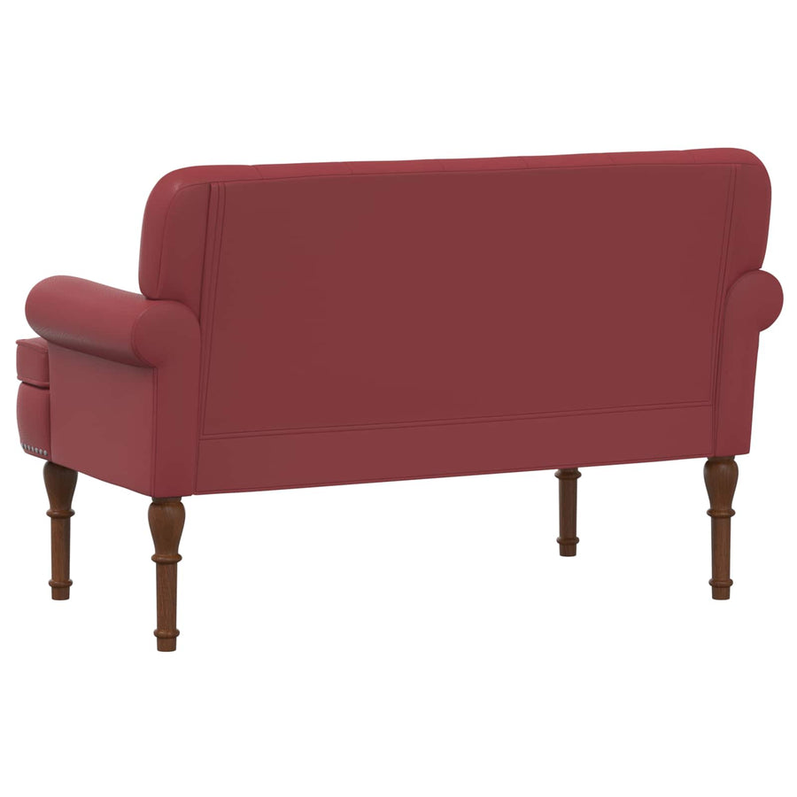 Loungebank met knopencomfort Wijnrood 120 x 65 x 77 cm