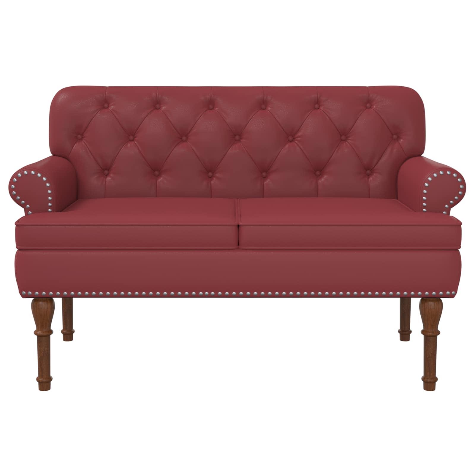 Loungebank met knopencomfort Wijnrood 120 x 65 x 77 cm
