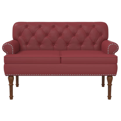 Loungebank met knopencomfort Wijnrood 120 x 65 x 77 cm
